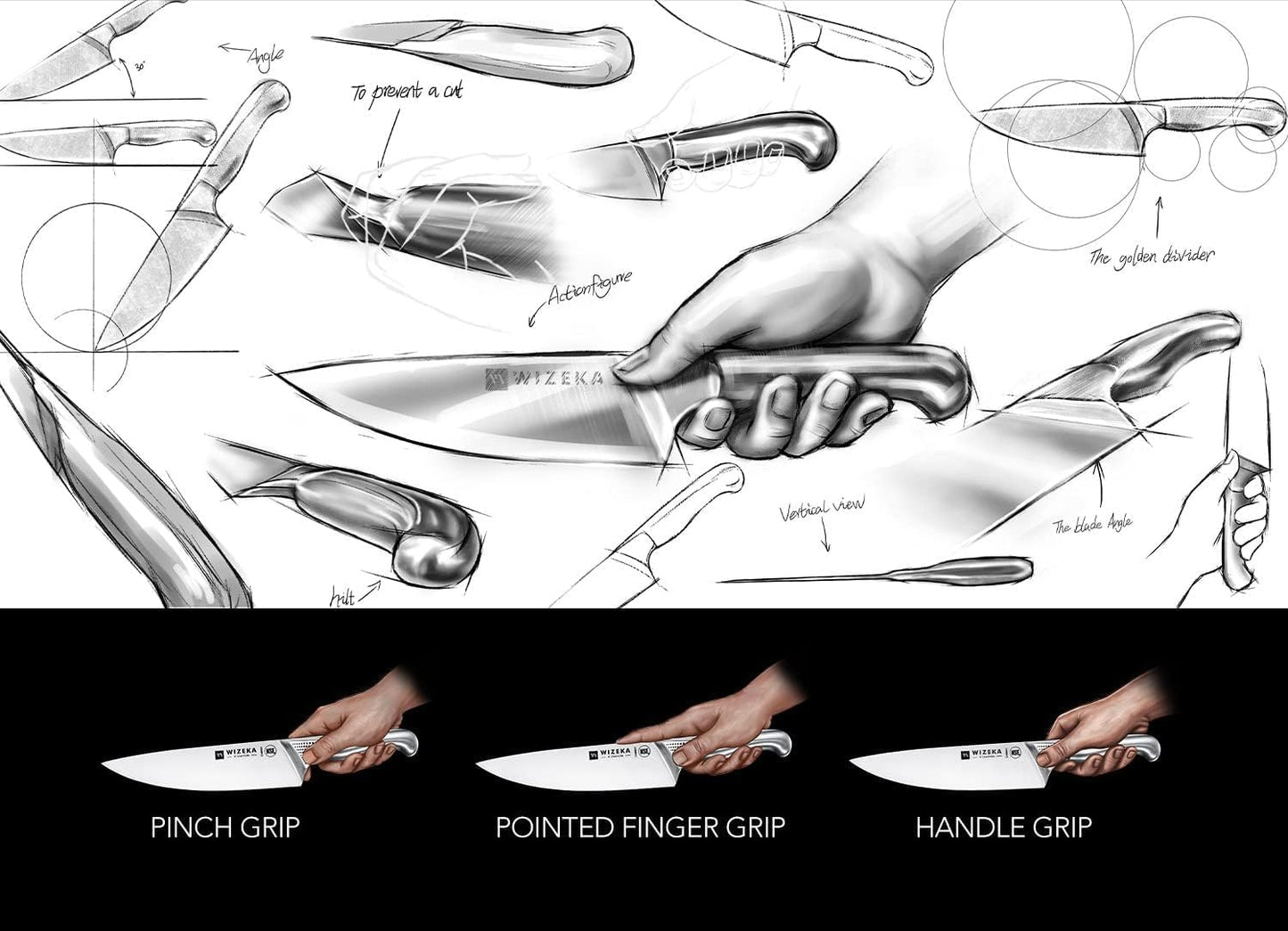 15PCS Kitchen Knife Set with Block and Sharpener, Ultra Sharp | High Carbon Stainless Steel, Precise Cutting, Suitable for Both Beginners and Professional Chefs, Ideal Gift Option