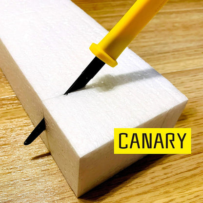 Cardboard Cutter with Non-Stick Coated Blade - 7.5" Box Cutter Utility Knife for Breaking Down Boxes & Opening Packages - Made in Japan, Yellow