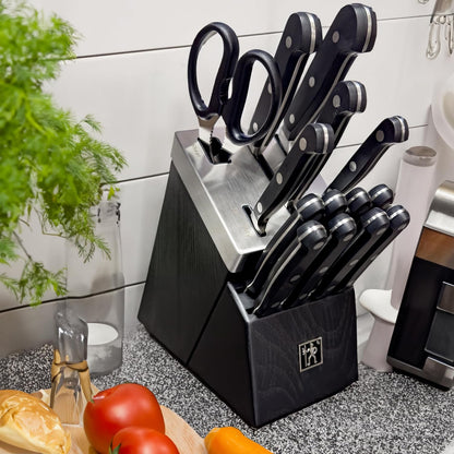 Classic Razor-Sharp Self-Sharpening Knife Set, Chef Knife, Bread Knife German Engineered Informed by 100+ Years of Mastery