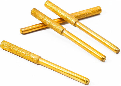 30 Pcs 5/32 Inch Chainsaw Sharpening Stones Diamond Chainsaw Sharpener Chainsaw Grinding Stone File Golden Chainsaw Accessories for Electric Diamond Sharpening Wheel, 4.0mm