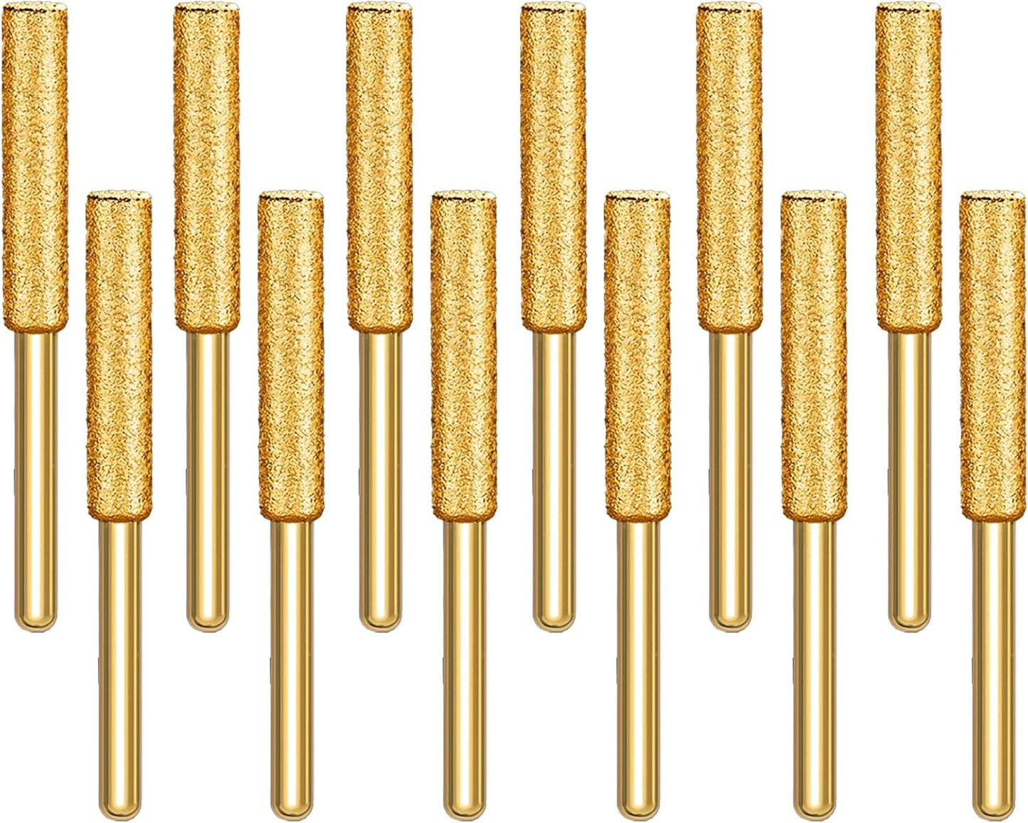 30 Pcs 5/32 Inch Chainsaw Sharpening Stones Diamond Chainsaw Sharpener Chainsaw Grinding Stone File Golden Chainsaw Accessories for Electric Diamond Sharpening Wheel, 4.0mm