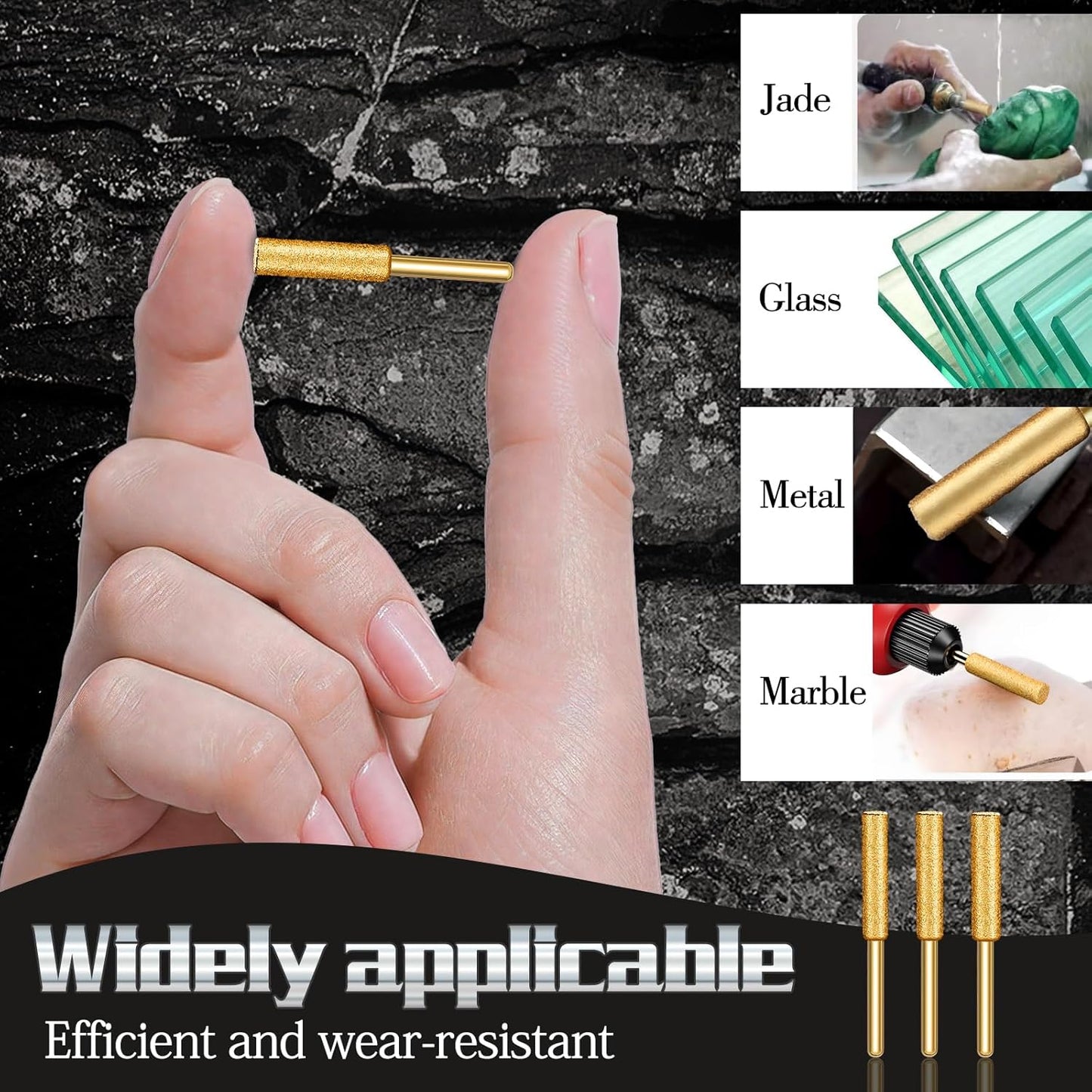 30 Pcs 5/32 Inch Chainsaw Sharpening Stones Diamond Chainsaw Sharpener Chainsaw Grinding Stone File Golden Chainsaw Accessories for Electric Diamond Sharpening Wheel, 4.0mm