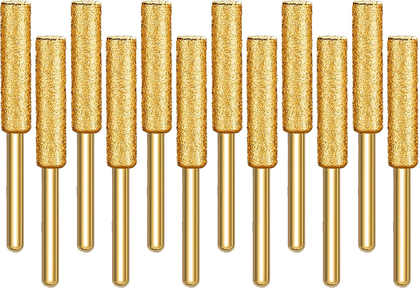 30 Pcs 5/32 Inch Chainsaw Sharpening Stones Diamond Chainsaw Sharpener Chainsaw Grinding Stone File Golden Chainsaw Accessories for Electric Diamond Sharpening Wheel, 4.0mm