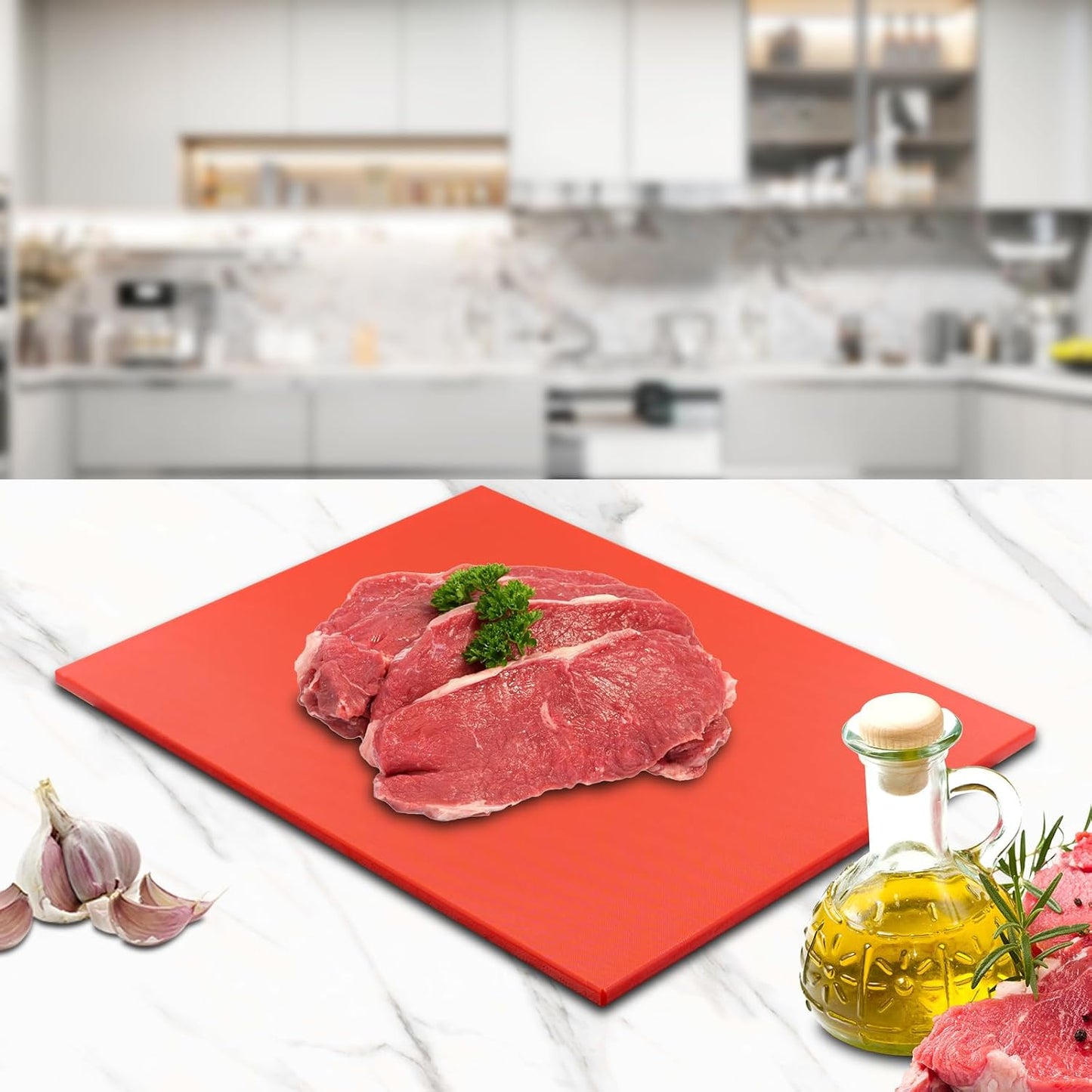 Plastic Cutting Board Set of 6, 18 x 24 x 1/2 Inch Commercial Grade Chopping Board Large Multi-Color Cutting Boards for Kitchen - Dishwasher Safe, NSF Certified