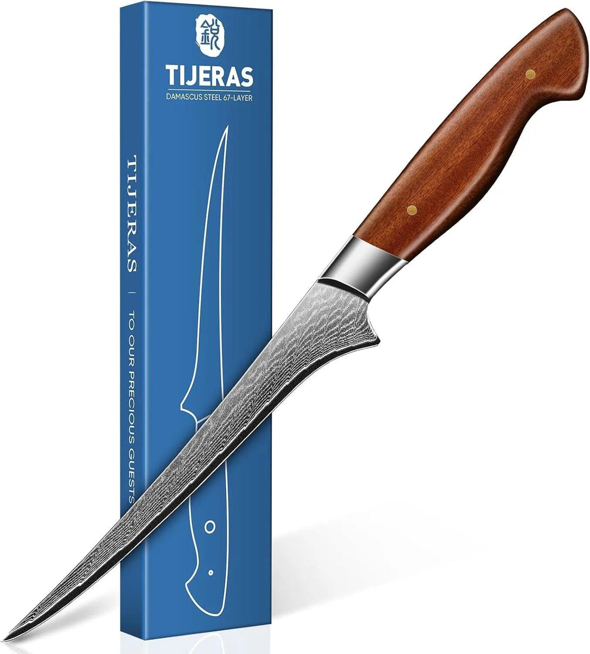 Japanese Chef Knife 7" - Damascus Santoku Kitchen Knife