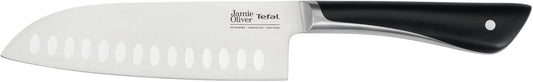 Tefal Jamie Oliver Santoku Knife, 16.5cm, German Stainless Steel, K2671555, Black