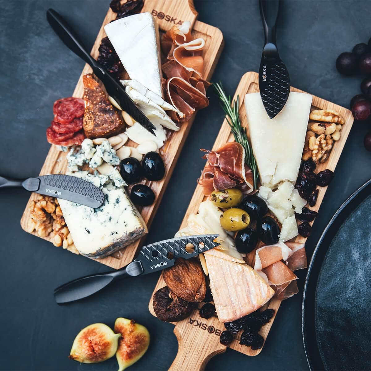 Stainless Steel Cheese Knife Set - Monaco for All Types of Cheese - Multi-Functional Cheese Slicer - Silver Non-Stick - Dishwasher Safe - for Kitchen Cooking