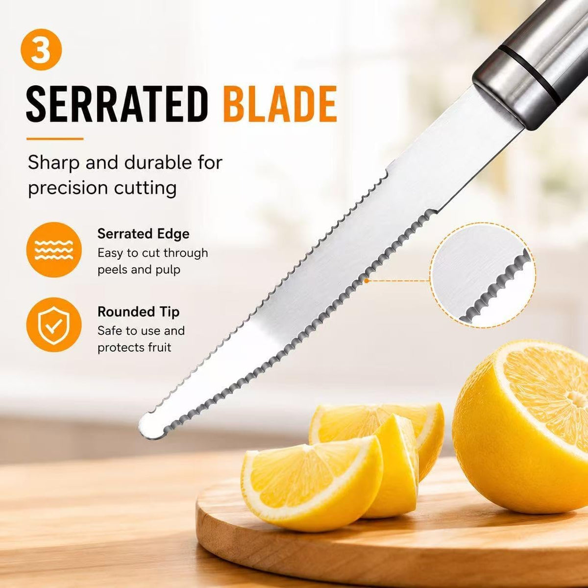 Grapefruit Knife Curved Serrated Double Blade Fruit Peeler