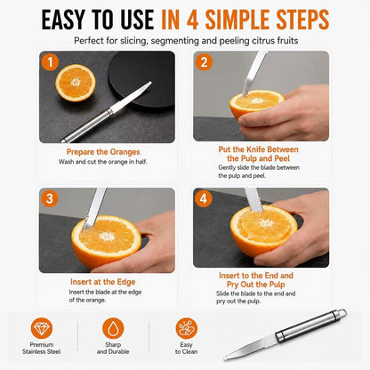 Grapefruit Knife Curved Serrated Double Blade Fruit Peeler