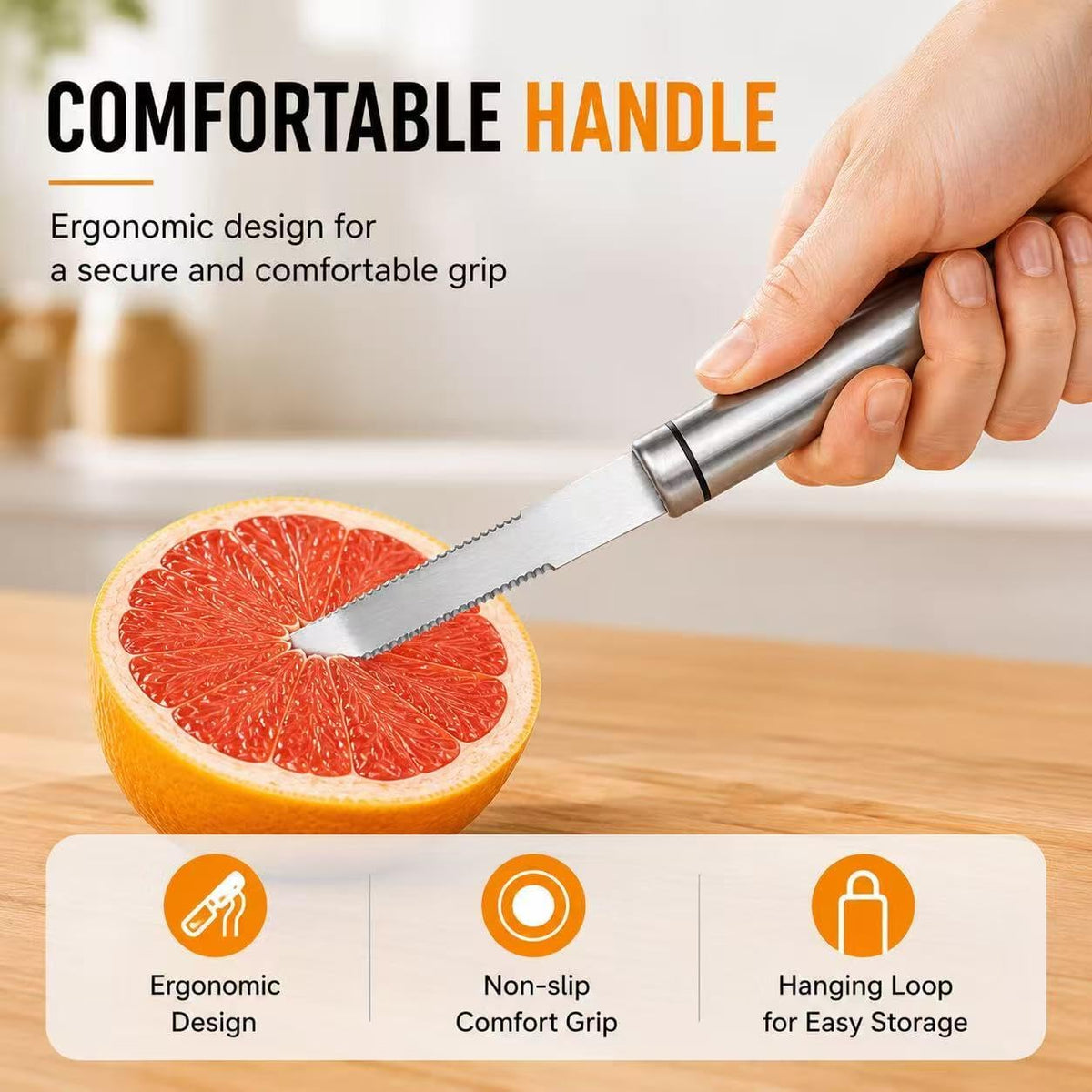 Grapefruit Knife Curved Serrated Double Blade Fruit Peeler