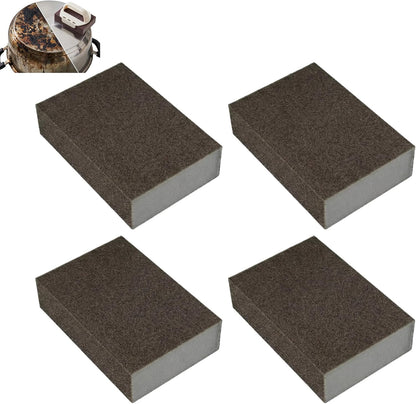 Magic Emery Cleaning Sponge,Heavy Duty Nano Sponge Eraser, Magic Carbide Cleaning Sponge for Rust & Grease Remover, Steeli Sponge Alternative, Magic Eraser Sponge for Pans(4 Sponge)