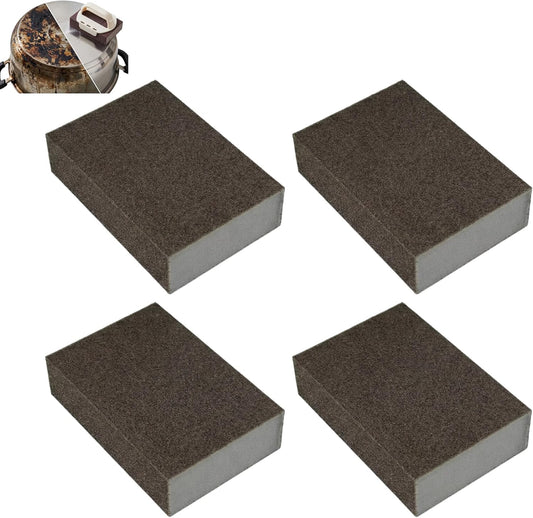 Magic Emery Cleaning Sponge,Heavy Duty Nano Sponge Eraser, Magic Carbide Cleaning Sponge for Rust & Grease Remover, Steeli Sponge Alternative, Magic Eraser Sponge for Pans(4 Sponge)