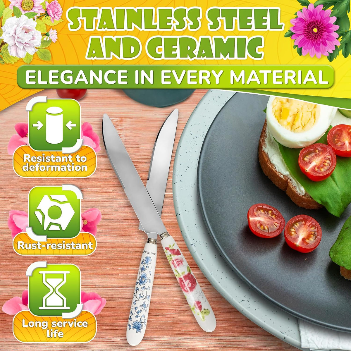2 Pcs Butter Knife Spreader 3-in-1 Set, Stainless Steel