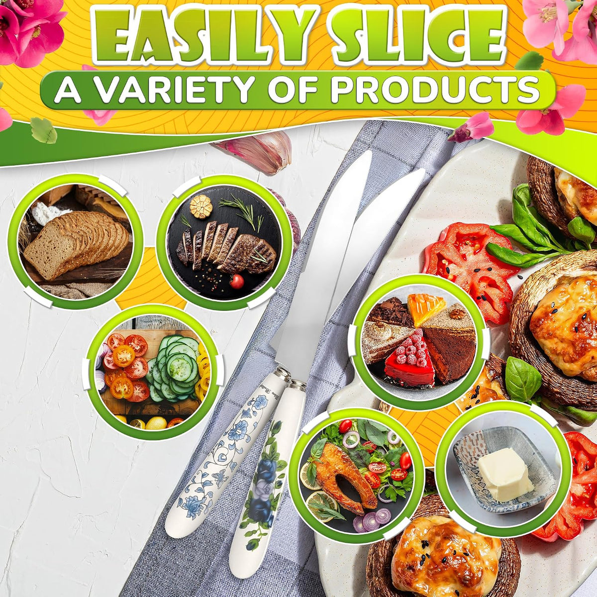 2 Pcs Butter Knife Spreader 3-in-1 Set, Stainless Steel