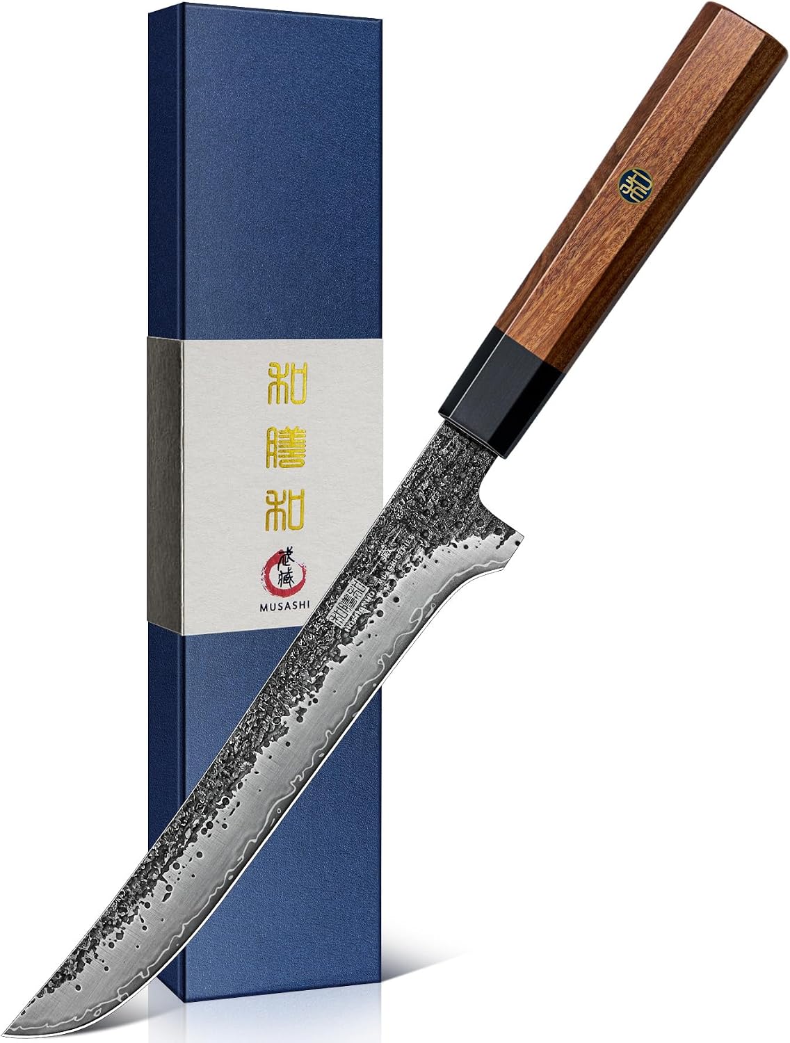 Santoku Knife 7 Inch, Japanese Hand Forged Chef Knife for Kitchen