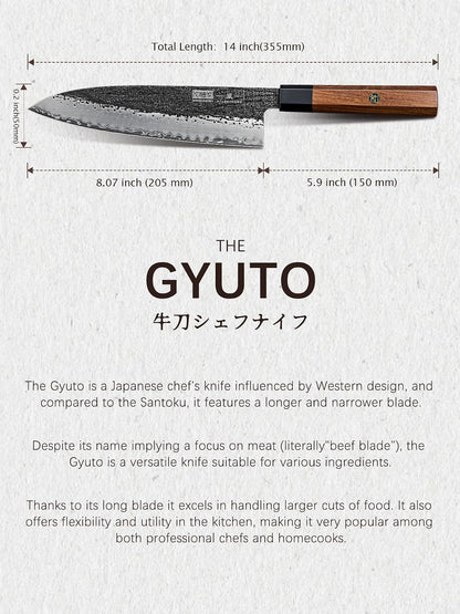 Santoku Knife 7 Inch, Japanese Hand Forged Chef Knife for Kitchen