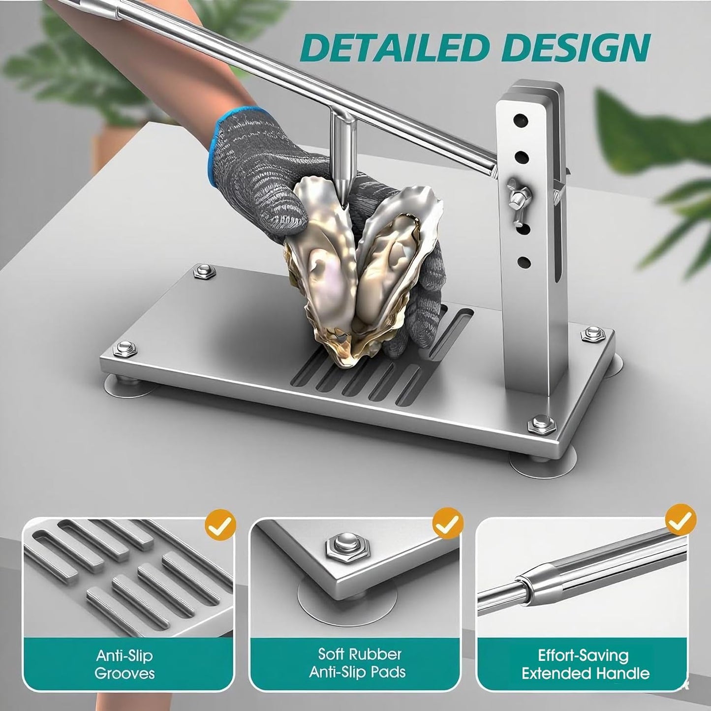 Oyster Shucker Machine, Oyster Clam Opener Tool Set, Oyster Opener Machine (Upgraded)