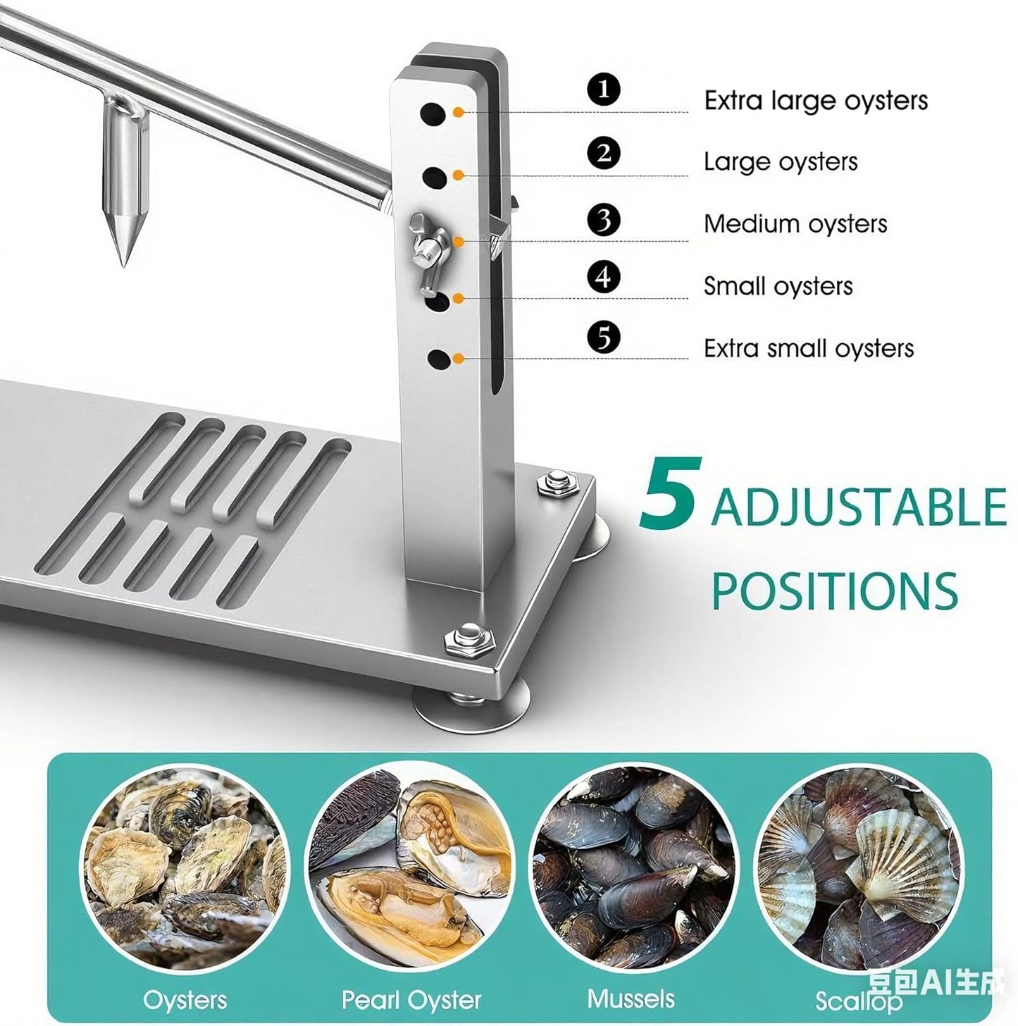 Oyster Shucker Machine, Oyster Clam Opener Tool Set, Oyster Opener Machine (Upgraded)