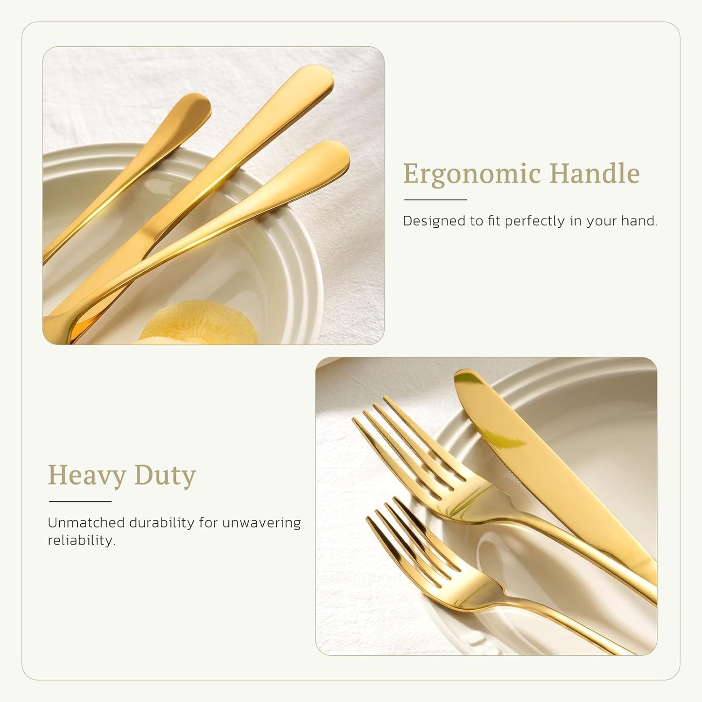 Silverware Set with Steak Knives 24-Piece Flatware Set for 4 Food-Grade Stainless Steel Cutlery Set Mirror Polished Utensils Set Include Spoons and Forks for Home Kitchen Restaurant