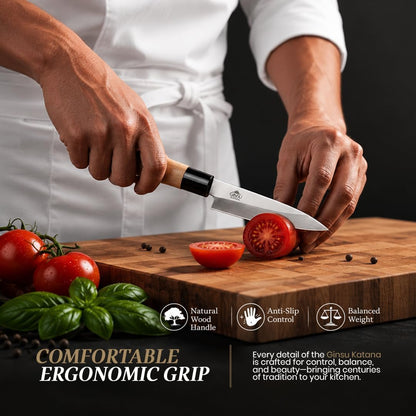 Japanese Petty Knife 3.9" – 420J2 Stainless Steel Paring Knife with Wood Handle for Fruit, Vegetable & Meat Preparation | Sharp paring knife with a durable stainless steel blade and wood handle for trimming, peeling, and precision cutting.