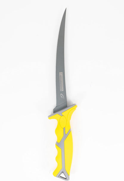 danco 9-Inch Karl Flex Fillet Knife with Swedish Steel Blade and Sheath | 9-Inch Karl Flex Fillet Knife, Swedish Stainless Steel Blade, Non-Stick Teflon Coating, TPR Grip, Sheath, Fresh/Saltwater