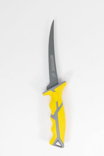 danco 9-Inch Karl Flex Fillet Knife with Swedish Steel Blade and Sheath | 9-Inch Karl Flex Fillet Knife, Swedish Stainless Steel Blade, Non-Stick Teflon Coating, TPR Grip, Sheath, Fresh/Saltwater