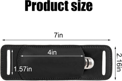 Knife Sheath,Belt Buckle Knife Sheath,Leather Knife Sheaths for Belt,Pocket Knife Folding EDC Belt Knife Holster,Open Top Knife Belt Leather Sheath for 5 inch Folding Knife.Gift for Men.
