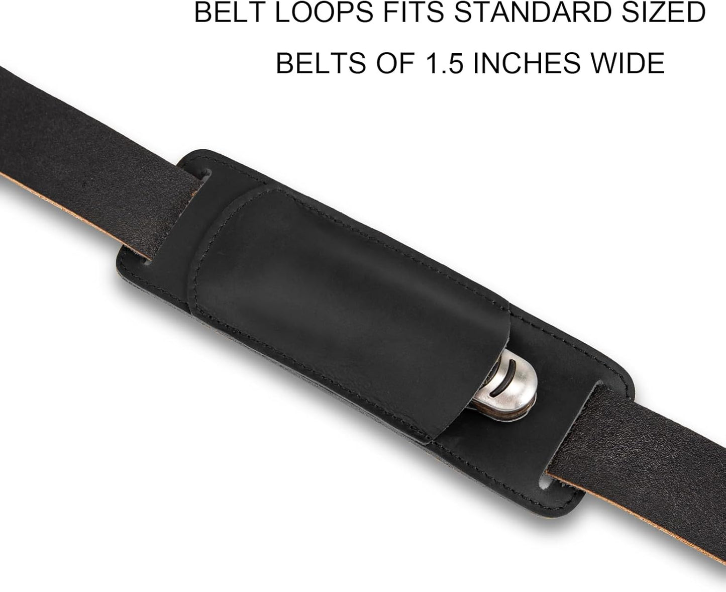Knife Sheath,Belt Buckle Knife Sheath,Leather Knife Sheaths for Belt,Pocket Knife Folding EDC Belt Knife Holster,Open Top Knife Belt Leather Sheath for 5 inch Folding Knife.Gift for Men.