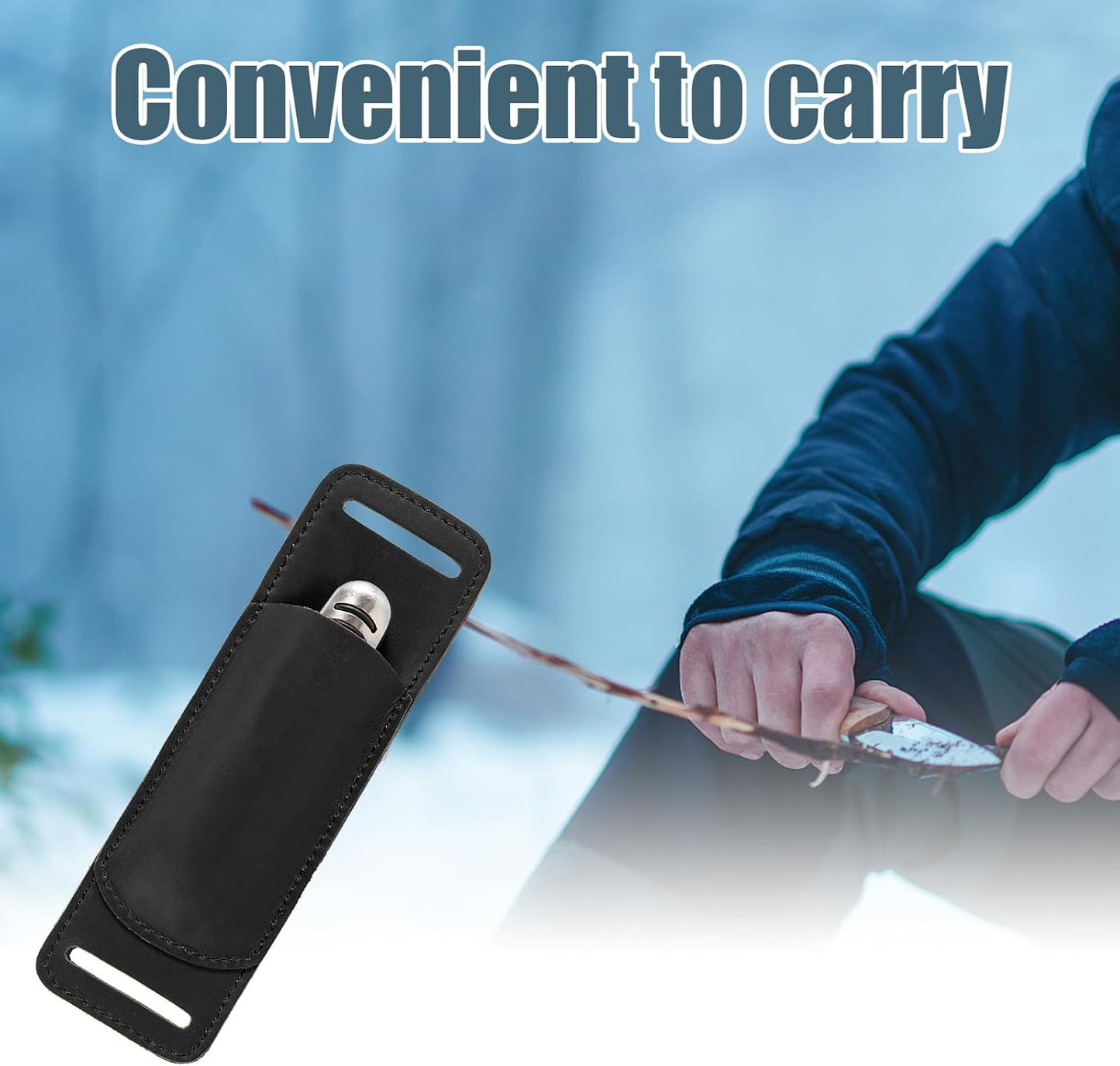 Knife Sheath,Belt Buckle Knife Sheath,Leather Knife Sheaths for Belt,Pocket Knife Folding EDC Belt Knife Holster,Open Top Knife Belt Leather Sheath for 5 inch Folding Knife.Gift for Men.