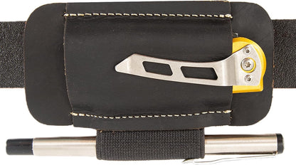 Knife Sheath,Belt Buckle Knife Sheath,Leather Knife Sheaths for Belt,Pocket Knife Folding EDC Belt Knife Holster,Open Top Knife Belt Leather Sheath for 5 inch Folding Knife.Gift for Men.