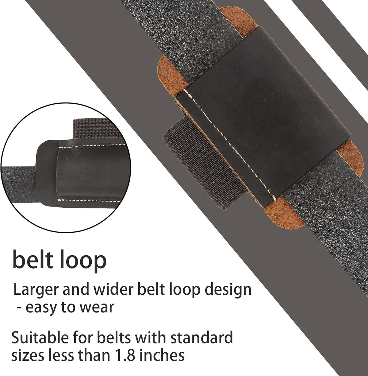 Knife Sheath,Belt Buckle Knife Sheath,Leather Knife Sheaths for Belt,Pocket Knife Folding EDC Belt Knife Holster,Open Top Knife Belt Leather Sheath for 5 inch Folding Knife.Gift for Men.
