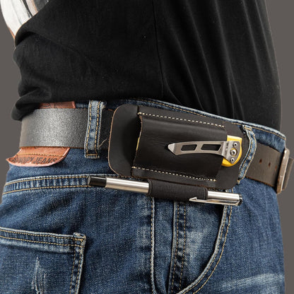 Knife Sheath,Belt Buckle Knife Sheath,Leather Knife Sheaths for Belt,Pocket Knife Folding EDC Belt Knife Holster,Open Top Knife Belt Leather Sheath for 5 inch Folding Knife.Gift for Men.