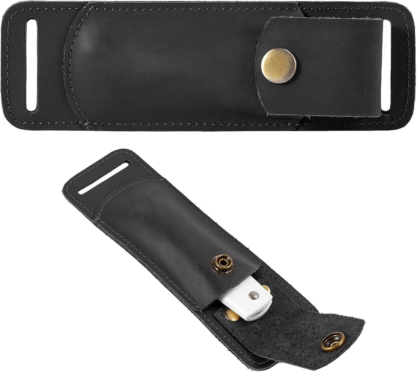 Knife Sheath,Belt Buckle Knife Sheath,Leather Knife Sheaths for Belt,Pocket Knife Folding EDC Belt Knife Holster,Open Top Knife Belt Leather Sheath for 5 inch Folding Knife.Gift for Men.