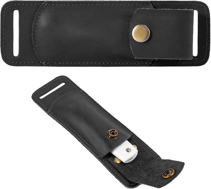 Knife Sheath,Belt Buckle Knife Sheath,Leather Knife Sheaths for Belt,Pocket Knife Folding EDC Belt Knife Holster,Open Top Knife Belt Leather Sheath for 5 inch Folding Knife.Gift for Men.