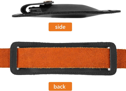 Knife Sheath,Belt Buckle Knife Sheath,Leather Knife Sheaths for Belt,Pocket Knife Folding EDC Belt Knife Holster,Open Top Knife Belt Leather Sheath for 5 inch Folding Knife.Gift for Men.