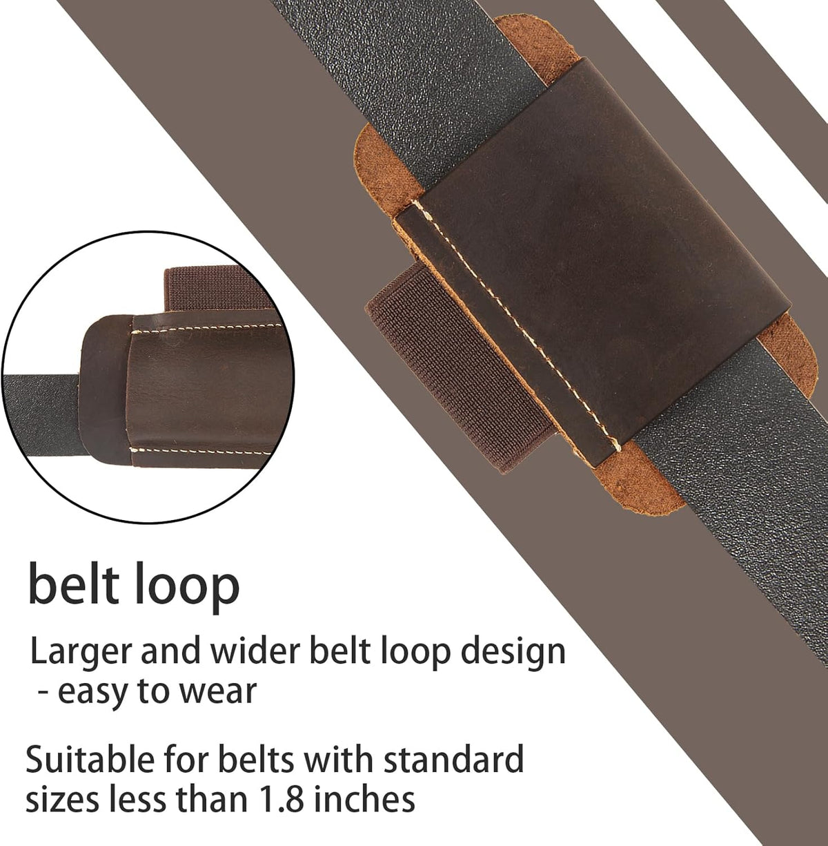 Knife Sheath,Belt Buckle Knife Sheath,Leather Knife Sheaths for Belt,Pocket Knife Folding EDC Belt Knife Holster,Open Top Knife Belt Leather Sheath for 5 inch Folding Knife.Gift for Men.