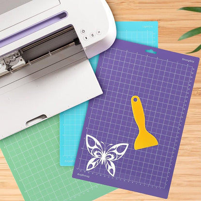 3PCS Cutting Mats for Cri-cut Joy Xtra,13.98x9.45inch Standard Grip Machine Mat,Reusable Cut Mat for Crafts with Scraper,Variety Adhesive Cutting Mats for Cri-cut Joy Xtra