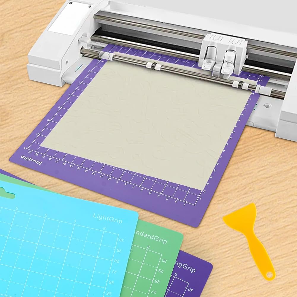 3PCS Cutting Mats for Cri-cut Joy Xtra,13.98x9.45inch Standard Grip Machine Mat,Reusable Cut Mat for Crafts with Scraper,Variety Adhesive Cutting Mats for Cri-cut Joy Xtra