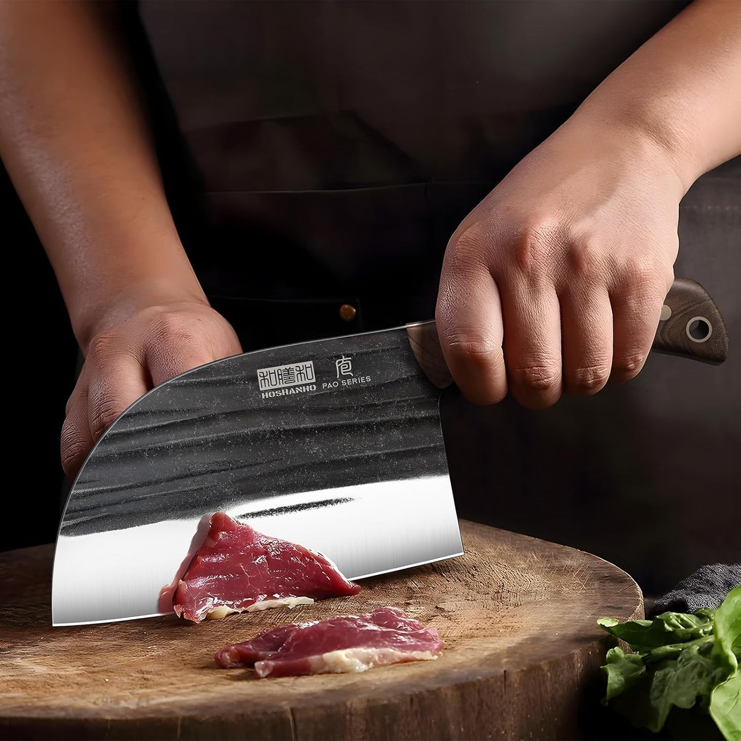 6" Cleaver Knife, Hand Forged Chopper Butcher Meat Cleaver Knife | Full Tang Vegetable Meat Cleaver Cutting Knife for Kitchen, Outdoor Cooking, Camping, Gift for Men