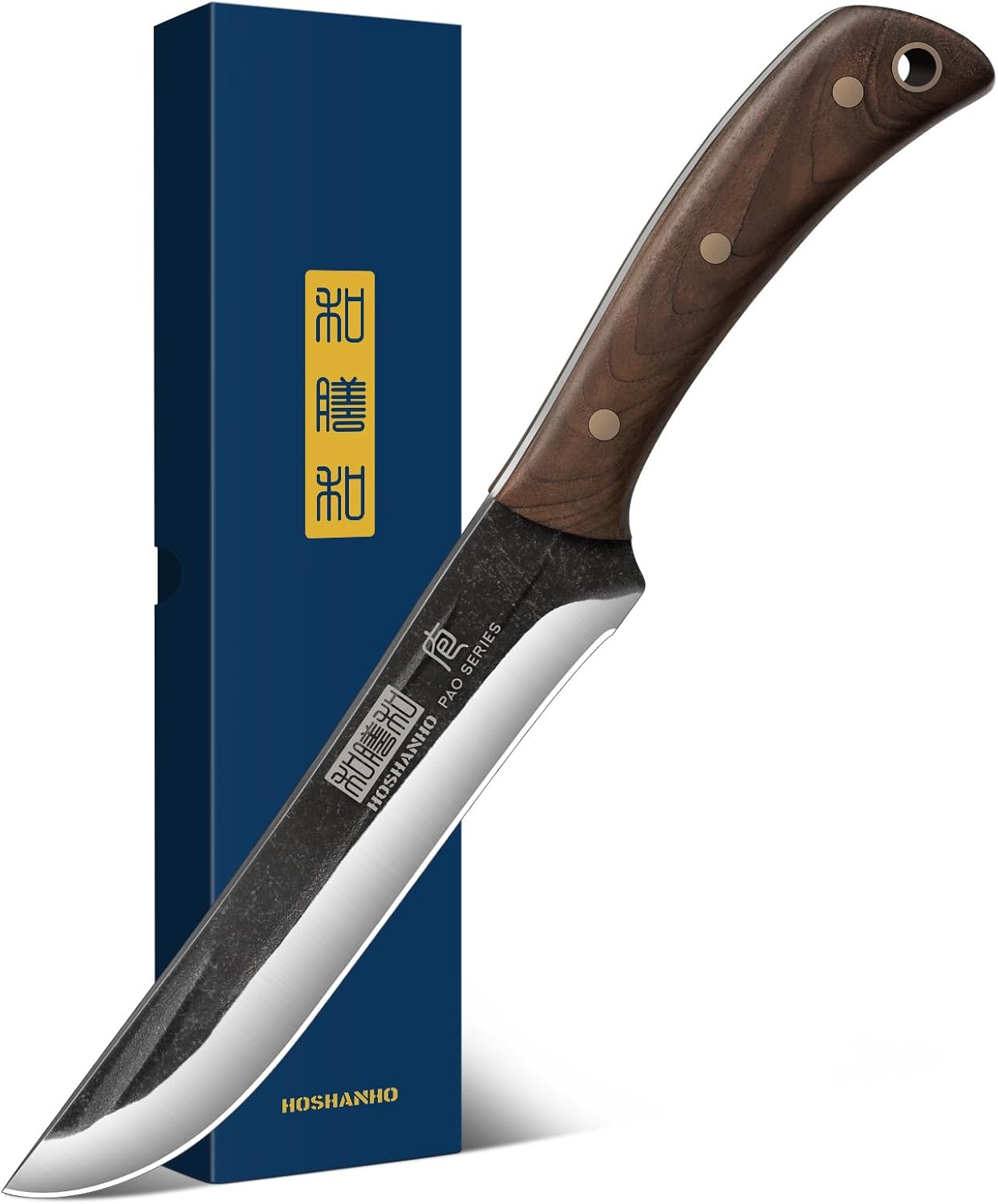 6" Cleaver Knife, Hand Forged Chopper Butcher Meat Cleaver Knife | Full Tang Vegetable Meat Cleaver Cutting Knife for Kitchen, Outdoor Cooking, Camping, Gift for Men