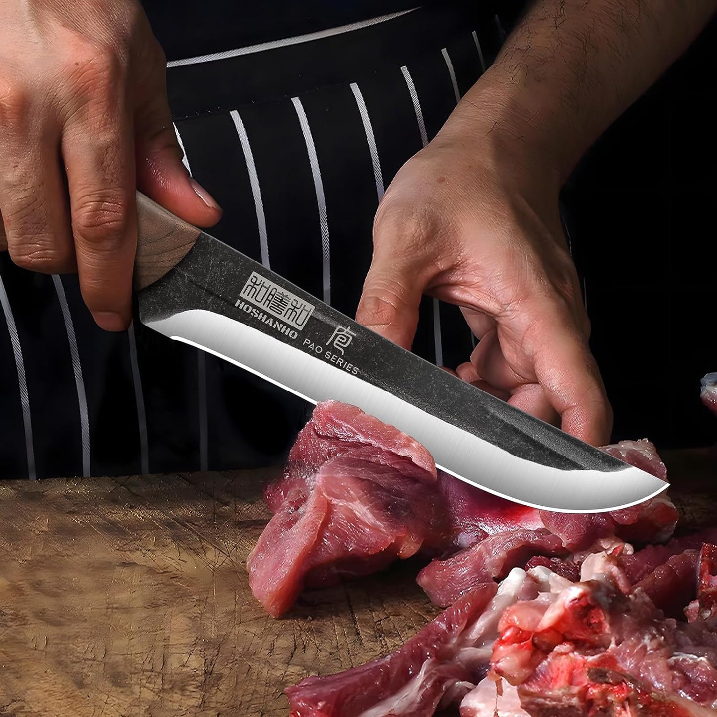 6" Cleaver Knife, Hand Forged Chopper Butcher Meat Cleaver Knife | Full Tang Vegetable Meat Cleaver Cutting Knife for Kitchen, Outdoor Cooking, Camping, Gift for Men