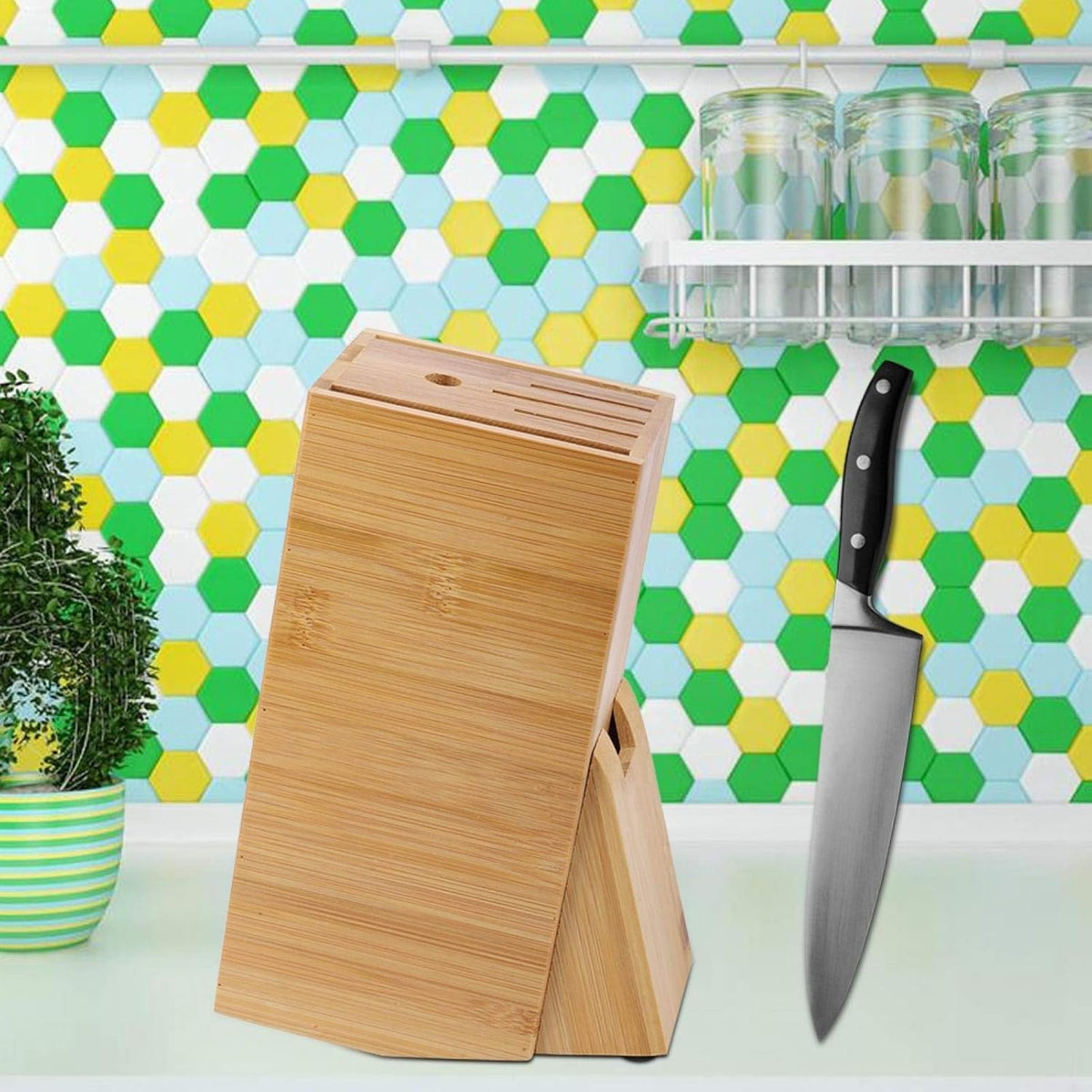 Multifunctional Knife Rack Kitchen Knife Rack Storage Kitchen Knife Rack Ventilated Knife Holder Knife Block Tool
