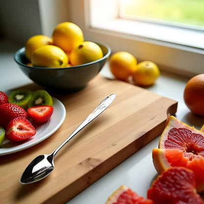 1Pc Grapefruit Spoons,Stainless Steel Grapefruit Spoon,Chef Craft Serrated Grapefruit Spoon For Cirtrus Fruits,Kiwi, Salad,And Desserts Grapefruit Knives(Silver)