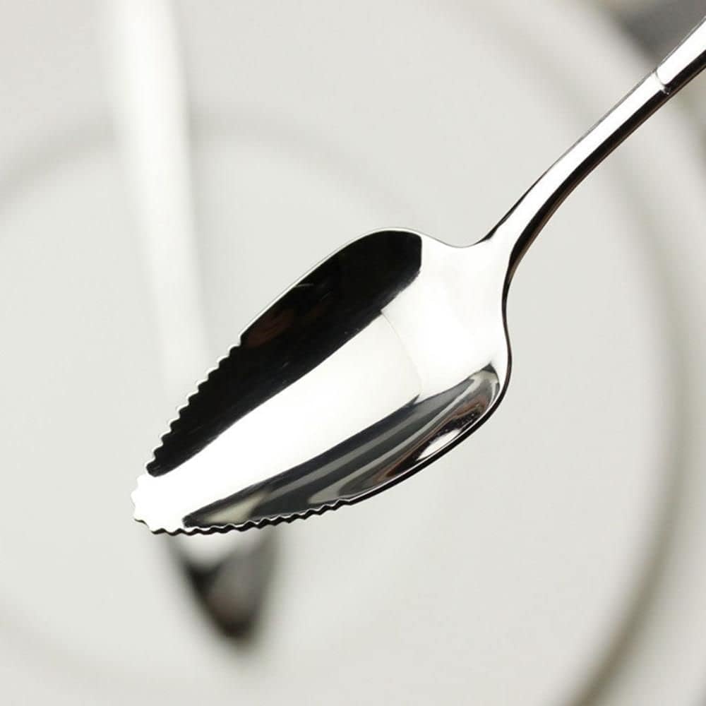 1Pc Grapefruit Spoons,Stainless Steel Grapefruit Spoon,Chef Craft Serrated Grapefruit Spoon For Cirtrus Fruits,Kiwi, Salad,And Desserts Grapefruit Knives(Silver)