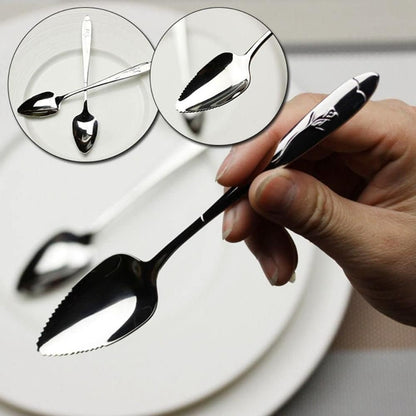 1Pc Grapefruit Spoons,Stainless Steel Grapefruit Spoon,Chef Craft Serrated Grapefruit Spoon For Cirtrus Fruits,Kiwi, Salad,And Desserts Grapefruit Knives(Silver)