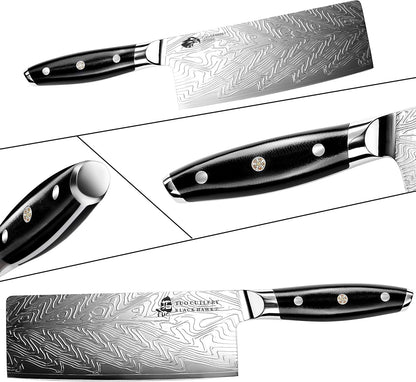 Honing Rod, Knife Sharpening Rod 8 Inch, High Carbon German Steel Knife Sharpener with Ergonomic Pakkawood Handle, Premium Honing Steel for Kitchen Knives Blade Maintenance, Black Hawk Series