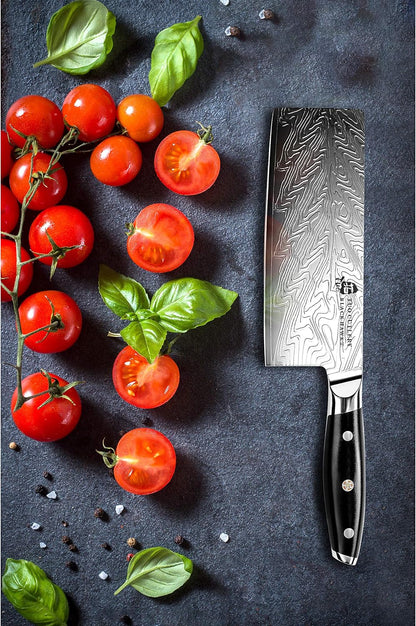 Honing Rod, Knife Sharpening Rod 8 Inch, High Carbon German Steel Knife Sharpener with Ergonomic Pakkawood Handle, Premium Honing Steel for Kitchen Knives Blade Maintenance, Black Hawk Series