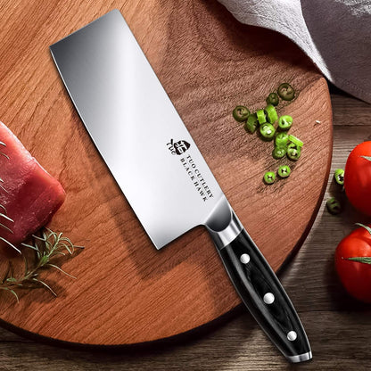 Honing Rod, Knife Sharpening Rod 8 Inch, High Carbon German Steel Knife Sharpener with Ergonomic Pakkawood Handle, Premium Honing Steel for Kitchen Knives Blade Maintenance, Black Hawk Series