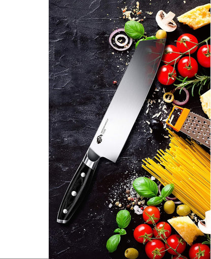 Honing Rod, Knife Sharpening Rod 8 Inch, High Carbon German Steel Knife Sharpener with Ergonomic Pakkawood Handle, Premium Honing Steel for Kitchen Knives Blade Maintenance, Black Hawk Series
