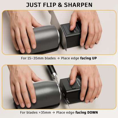 Knife Sharpener Rod, Kitchen Knives Sharpener Carbon Steel Professional Knife Sharpening Steel, Honing Rod with Hanging Holes (13 inches) (Grey, Electric)